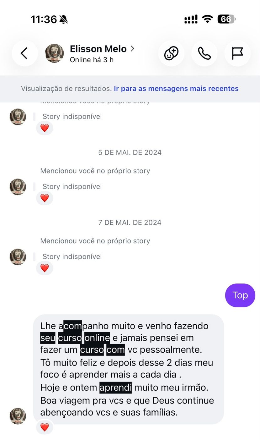 Mensagem de Elisson Melo