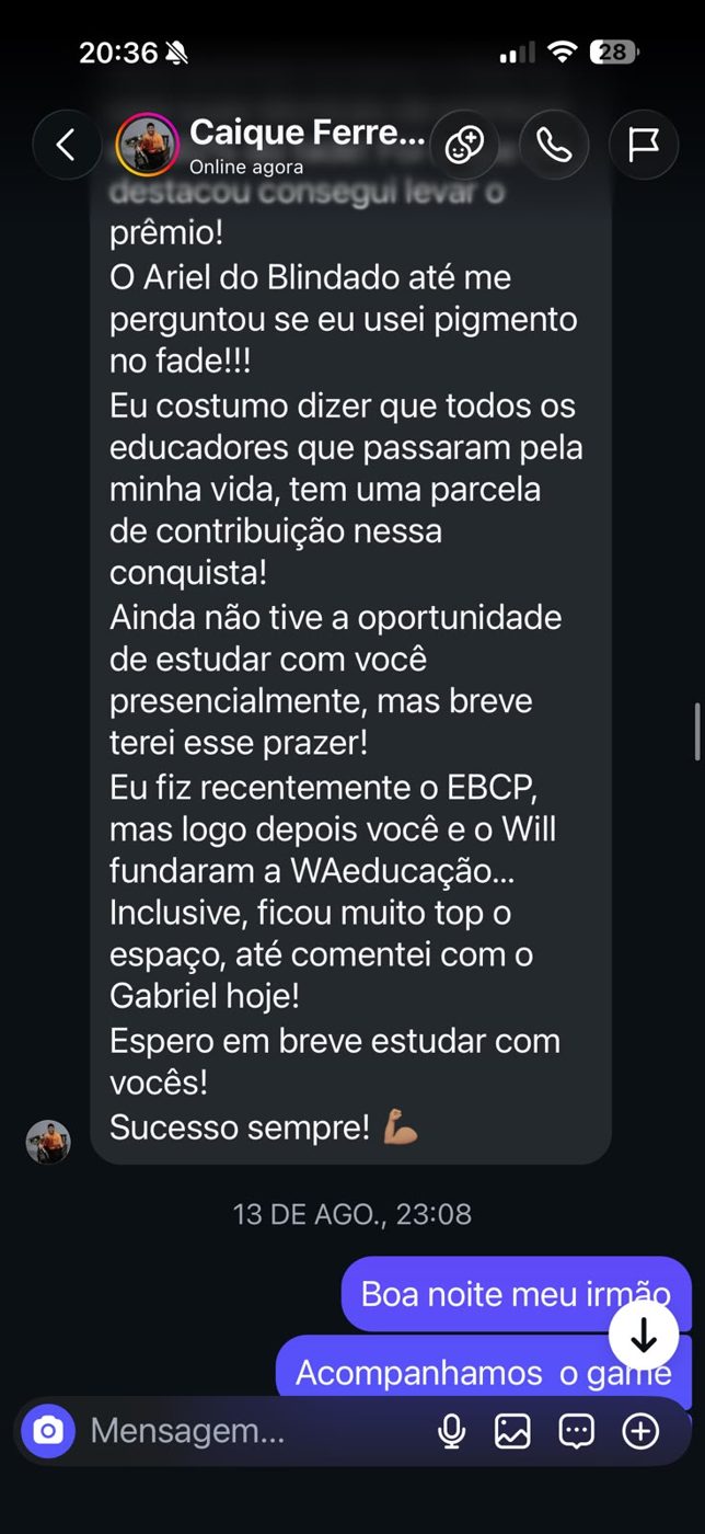 Mensagem de Pedim do Corte